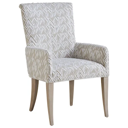 Serra Upholstered Arm Chair with Customizable Fabric